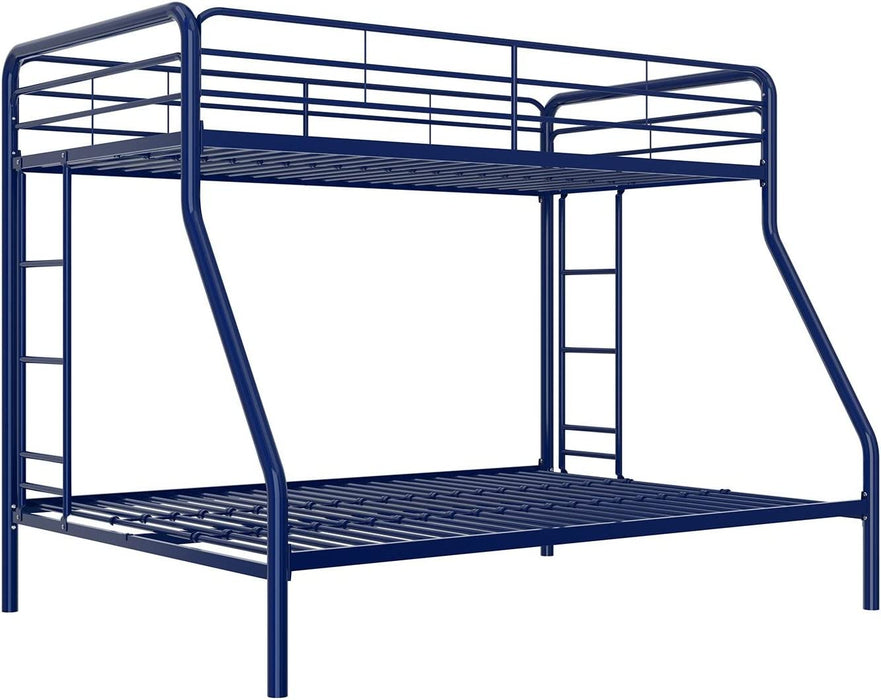 Twin Metal Bunk Beds, 2 Ladders, Black