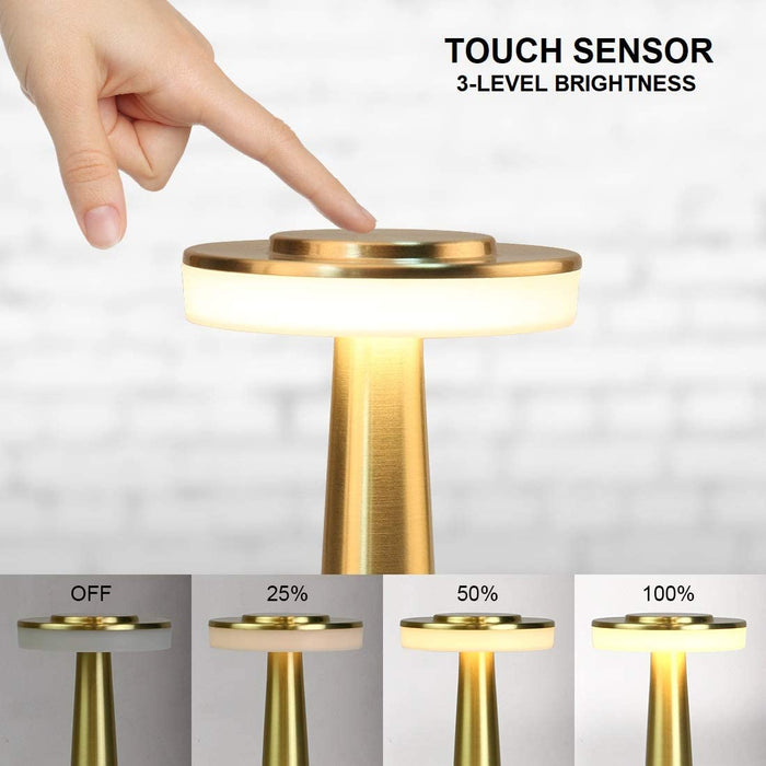 Portable LED Table Lamp with Touch Sensor and Rechargeable Battery