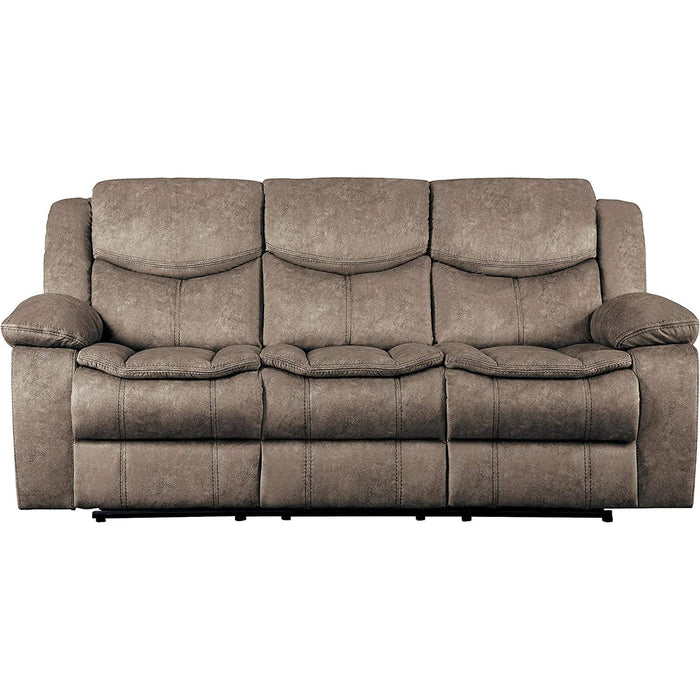 Bay Manual Double Reclining Sofa, Brown