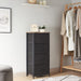 Tall Black/Rustic Brown 4 Drawer Dresser