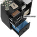 Mobile File Cabinet with Open Storage Shelf
