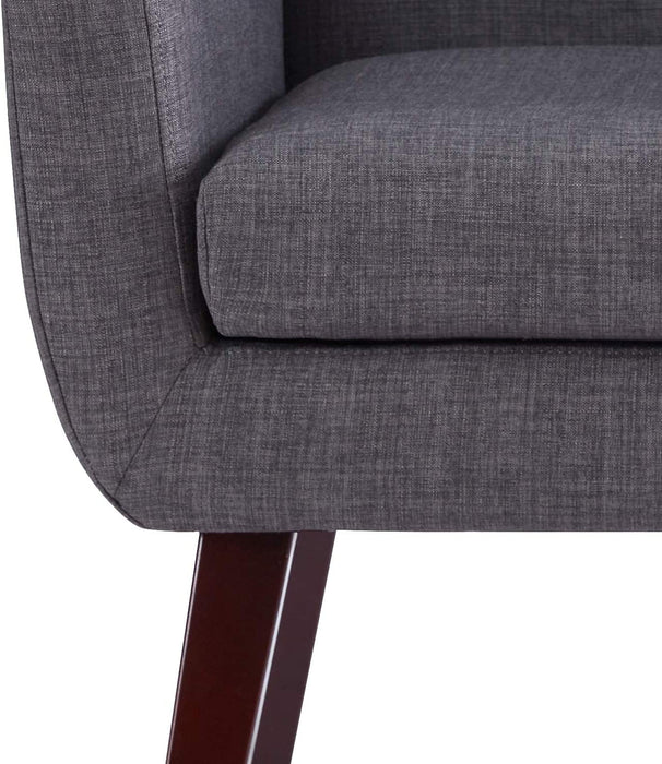 Grey Button Tufted Accent Chair for Comfortable Living