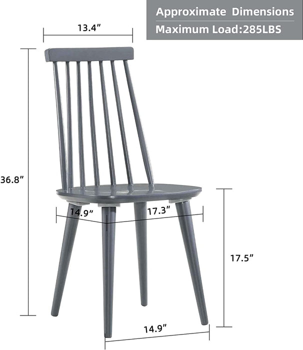 Duhome Wood Dining Chairs Set of 2, Grey