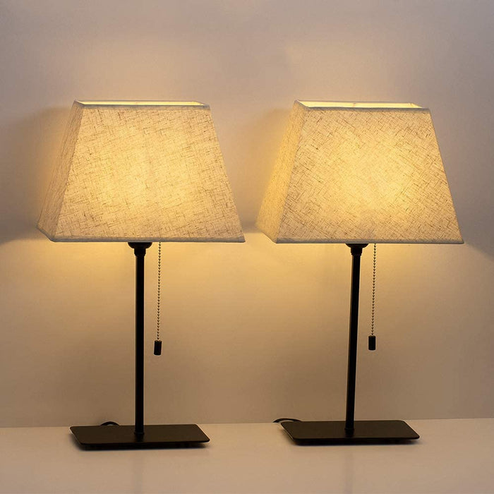 Set of 2 Modern Bedside Desk Lamps