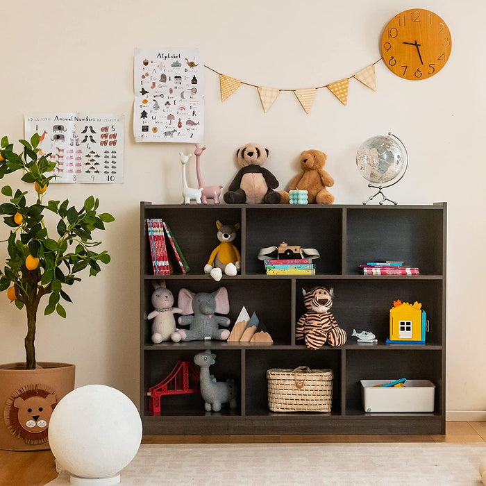 Modern Grey Cube Bookcase for Living Spaces