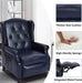 Wingback Recliner Chair with Massage and Heat (PU Leather)