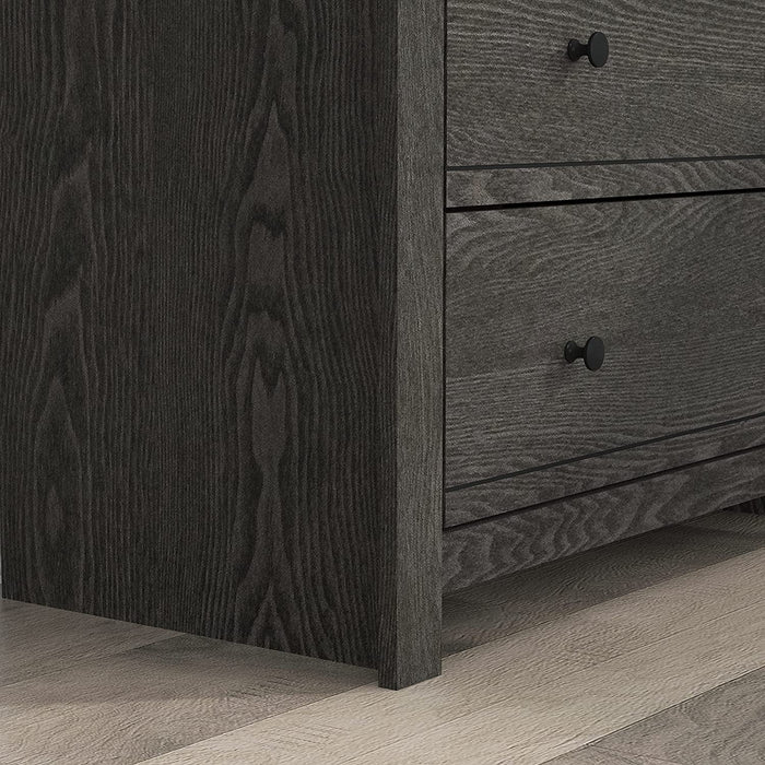 Galano Genoa 5 Drawer Dresser, Dark Grey Oak