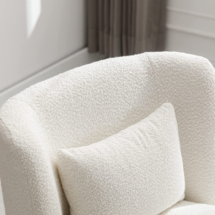 Comfy Ivory Swivel Chair for Any Room