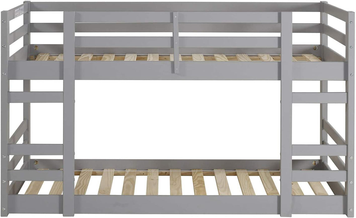 Classic Stackable Twin Bunk Bed, Grey