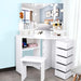 Vanity with Lights and Rotatable Drawers