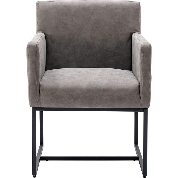 Set of 4 Upholstered Armchairs, Grey