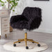 Soft Faux Fur Swivel Chair for Home Office