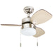 Honeywell Ocean Breeze 30-Inchbrushed Nickel Small 3 Blade LED Ceiling Fan with Light