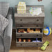 Modern Gray 4 Drawer Dresser, Textured Borders