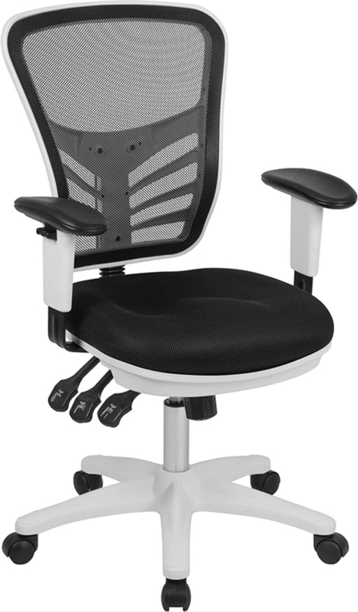 Black Mesh Executive Office Chair with Adjustable Arms