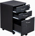 Espresso Rolling Storage and File Cabinet