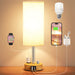 Bedside Lamp with USB Port Outlet and Dimmable Light