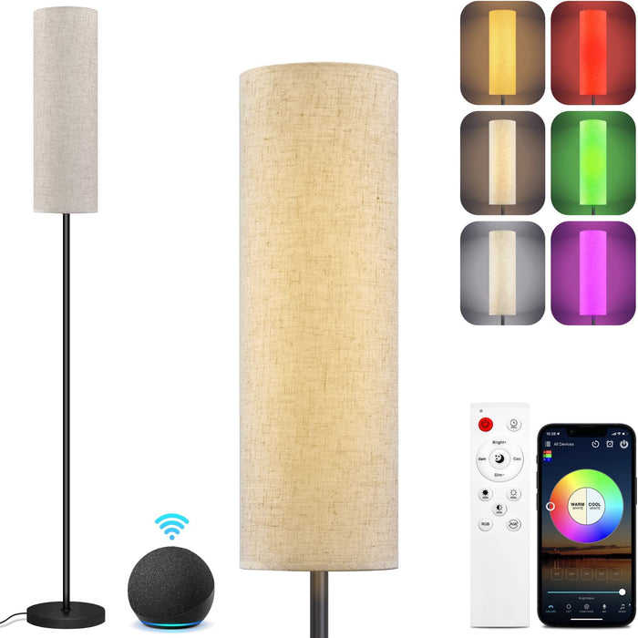 RGBWW Smart LED Floor Lamp for Living Room, 69″