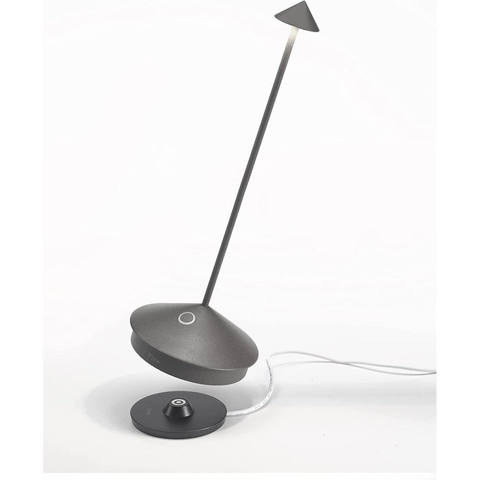 Pina Pro LED Table Lamp in Dark Grey, Indoor/Outdoor