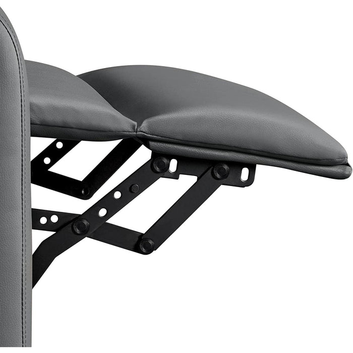 Padded Seat Recliner Chair Set of 2, Grey