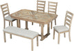 6-Piece Dining Table Set with Bench