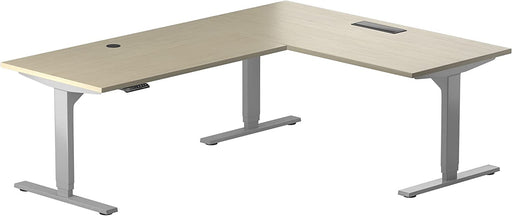 Electric L-Shaped Standing Desk with Triple Motor