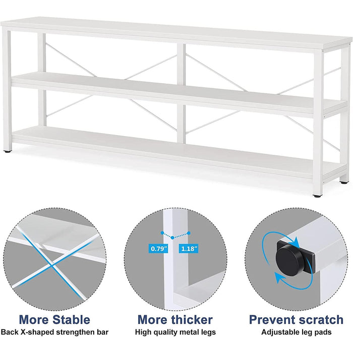 Extra Long 3-Tier TV Console with Storage