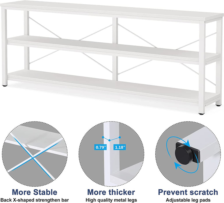 Extra Long 3-Tier TV Console with Storage