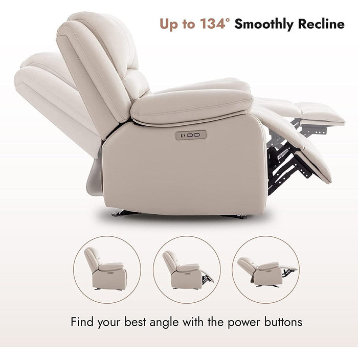Electric Glider Reclining Chair, Cream