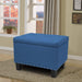 Small Blue Ottoman for Bedroom Foot Rest