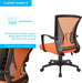 Ergonomic Orange Mesh Office Chair with Armrests