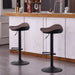 Brown Braided Saddle Seat Swivel Barstools, Set of 2