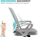 Ergonomic Mesh Office Chair with Armrests and Height Adjustment