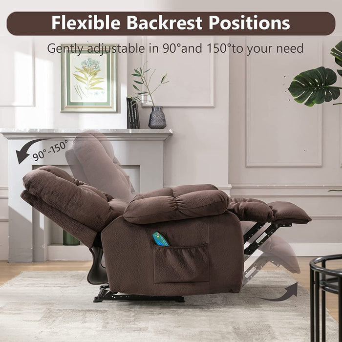 Brown Massage Recliner with Heat & Vibration