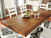 Valebeck Farmhouse Rectangular Extension Dining Table