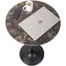 Faux Marble Top Black Base Pub Table