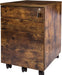 Rustic Brown Wood File Cabinet with Drawers