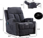 Manual Massage Recliner Chairs with Heat for Living Room