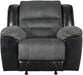 Gray Faux Leather Manual Rocker Recliner