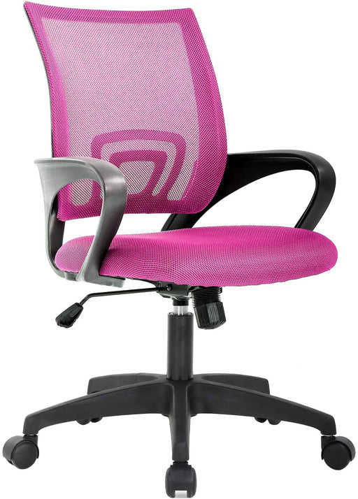 Pink Ergonomic Office Chair with Lumbar Support