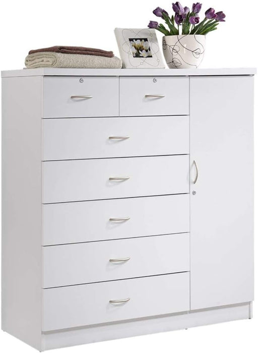 White 7-Drawer Jumbo Chest