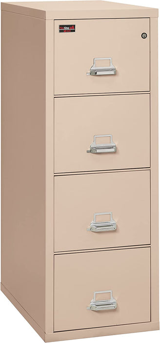 Champagne Vertical File Cabinet: Fireproof & Durable (4 Drawers)