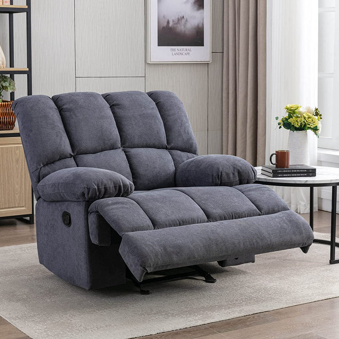 Oversized Rocker Recliner Chair, Grey