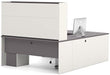 Connexion U-Shaped Workstation with Three Drawers, Slate