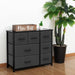 Dark Grey 7-Drawer Fabric Dresser Storage