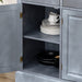 Cool Gray Kitchen Buffet Cabinet