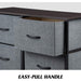 6 Drawer Dark Grey Fabric Dresser