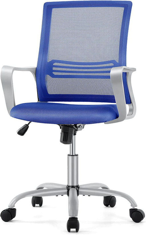 Ergonomic Blue Mesh Office Chair with Adjustable Height