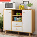 Wood Buffet Server Storage Cabinet Console Table