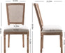 Rattan French Bistro Farmhouse Dining Chairs Set of 4